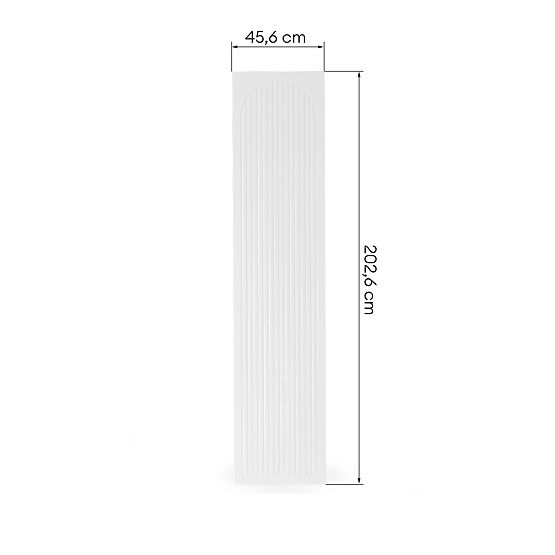 Dveře ke skříni Neroli, 45,6 cm, obloukové drážky, bílá, levá