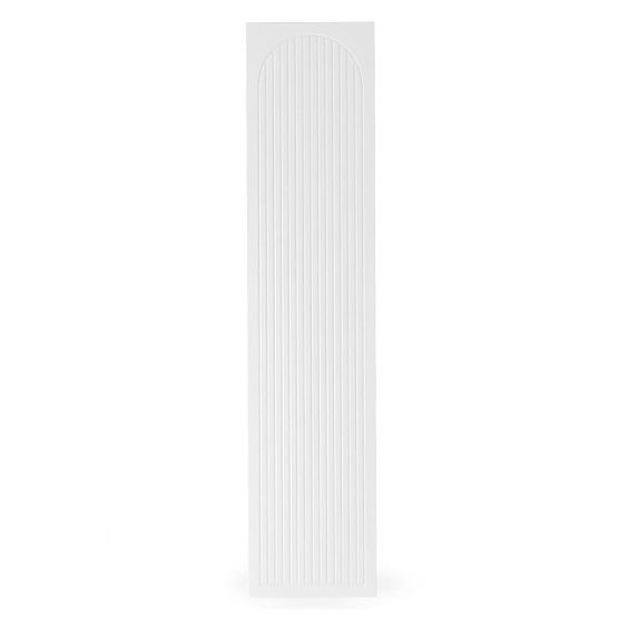 Dveře ke skříni Neroli, 45,6 cm, obloukové drážky, bílá, levá