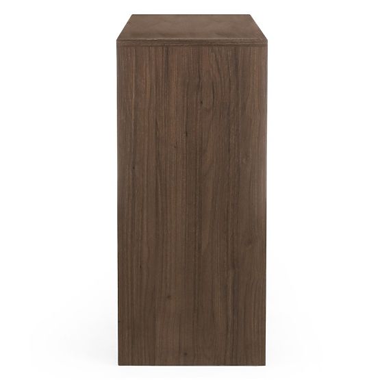 Dvoudveřová komoda Moku ořech villa, zaoblené čelní plochy