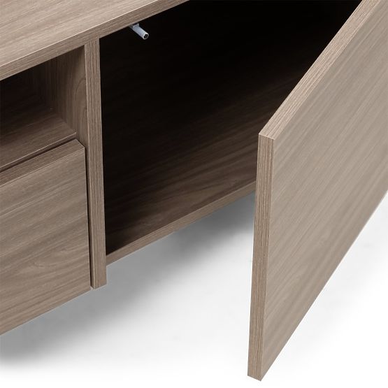 Dvoudveřová TV skříňka s šuplíkem Kanso, perlový dub