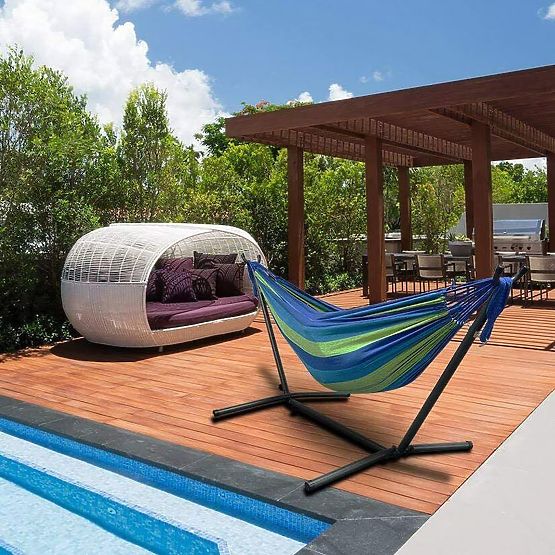 Dvouosobová houpací síť 480143A BLUE