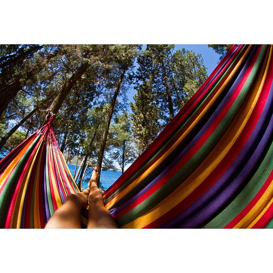 Dvouosobová houpací síť 480143A RED