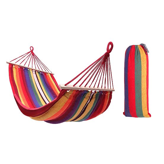 Dvouosobová houpací síť s příčkou 80cm 480145A YELLOW