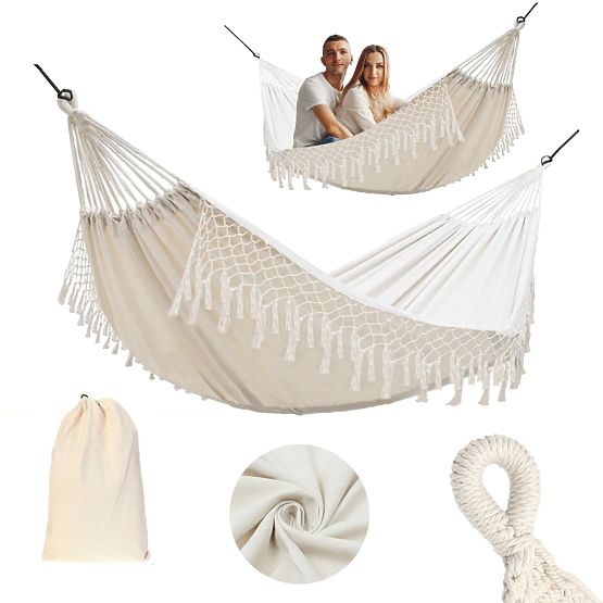 Dvouosobová pletená provazová houpací síť 400256