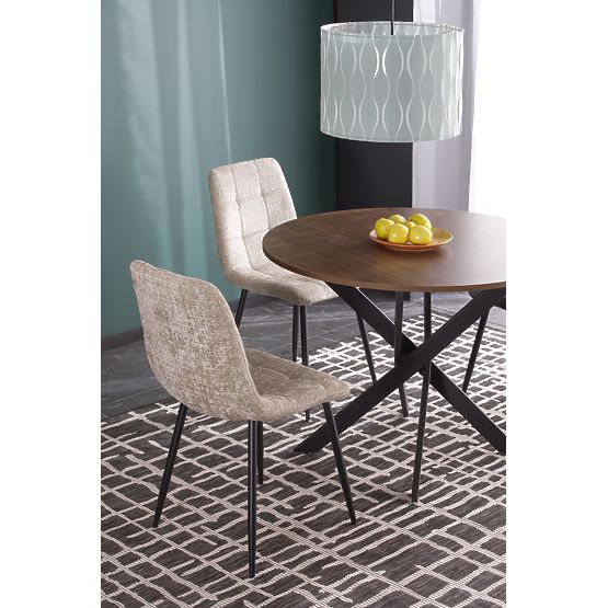 EDGAR stůl, deska - ořechová, nohy - černé (2p=1ks)