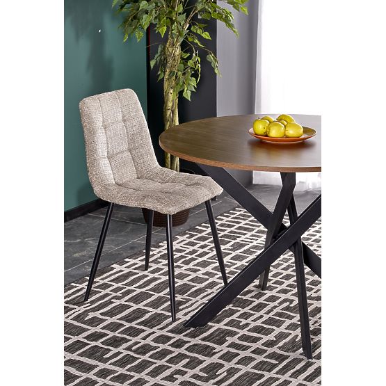 EDGAR stůl, deska - ořechová, nohy - černé (2p=1ks)