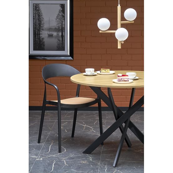 EDGAR stůl, deska - zlatý dub, nohy - černé (2p=1ks)