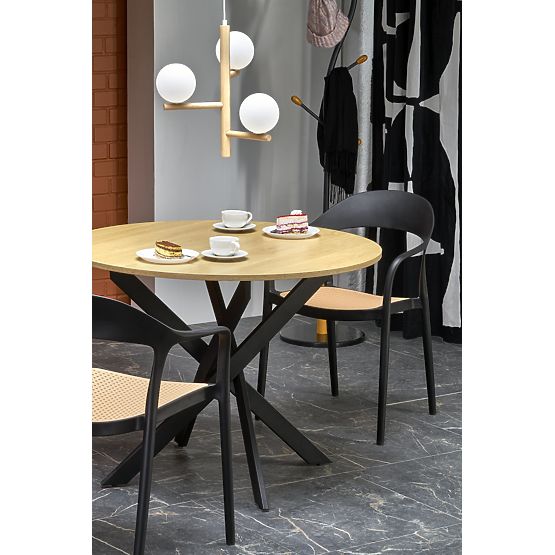 EDGAR stůl, deska - zlatý dub, nohy - černé (2p=1ks)