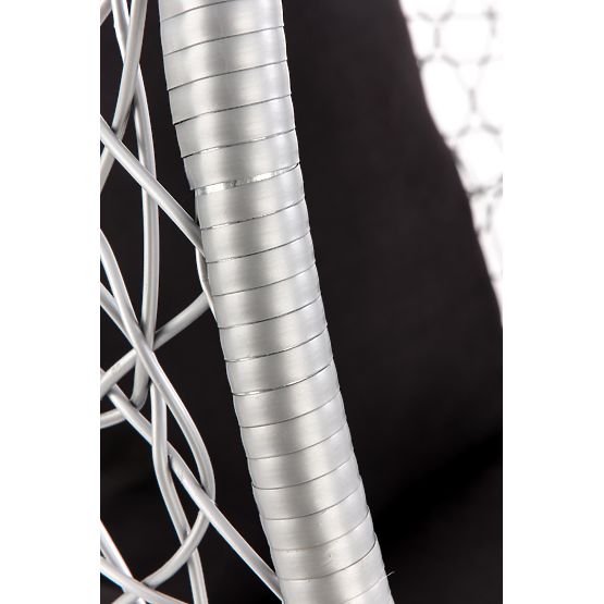 EGGY zahradní křeslo šedé / černé (3p=1ks)