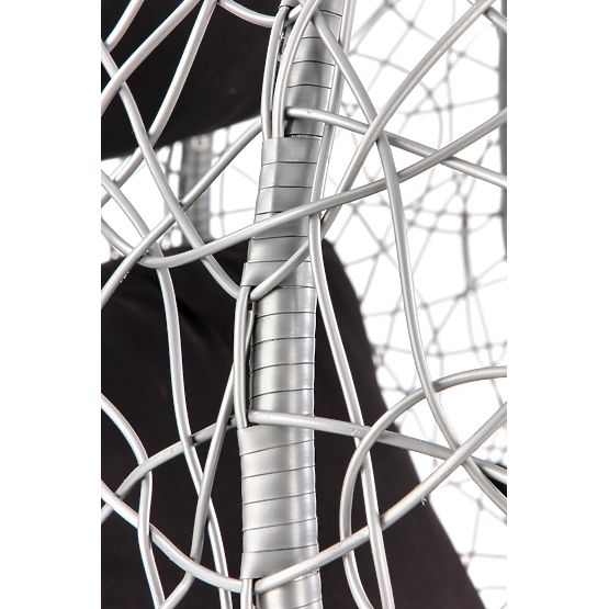 EGGY zahradní křeslo šedé / černé (3p=1ks)