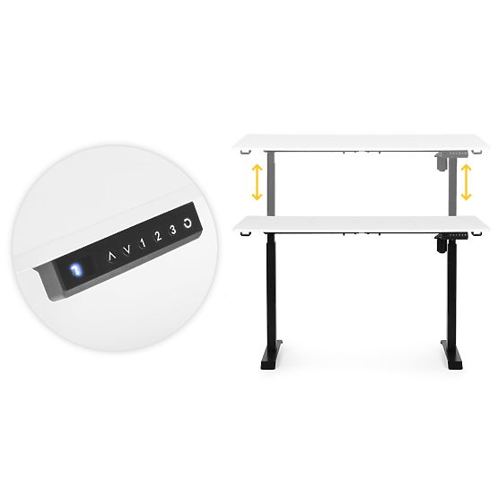 Elektrický nastavitelný stůl 140x70 cm, nastavitelná výška 76-121 cm ModernHome