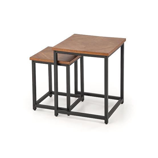 ELZA sada 2 lavic, ořechová / černá (1p=1ks)