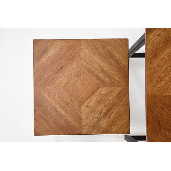 ELZA sada 2 lavic, ořechová / černá (1p=1ks)