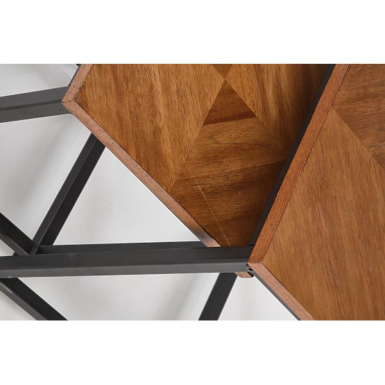 ELZA sada 2 lavic, ořechová / černá (1p=1ks)