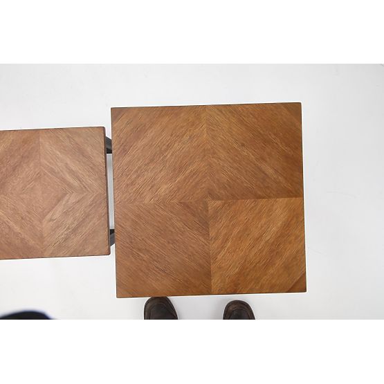 ELZA sada 2 lavic, ořechová / černá (1p=1ks)