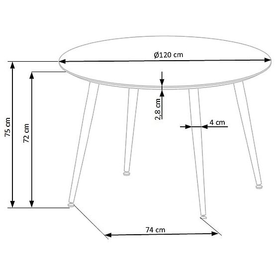 EMBOS stůl černý / zlatý (2p=1ks)