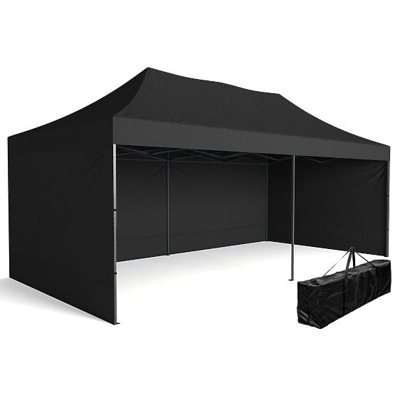 Expresní obchodní pavilon - 3x6 m - černý