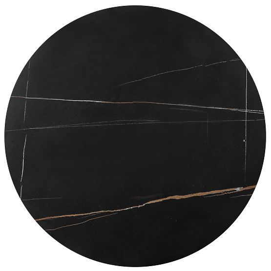 FATIMA sada 2 stolků, černý mramor / zlatá 