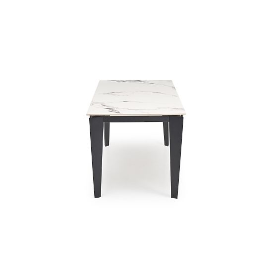 FELIX rozkládací stůl, deska - bílý mramor, nohy - černé (2p=1ks)