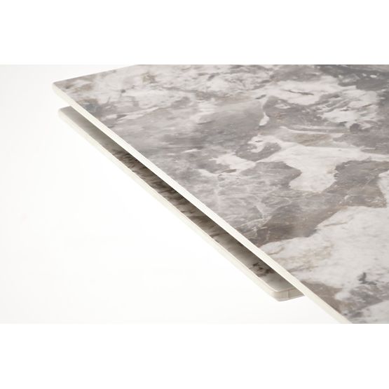 FERNANDO rozkládací stůl, deska - bílý mramor, nohy - černé 