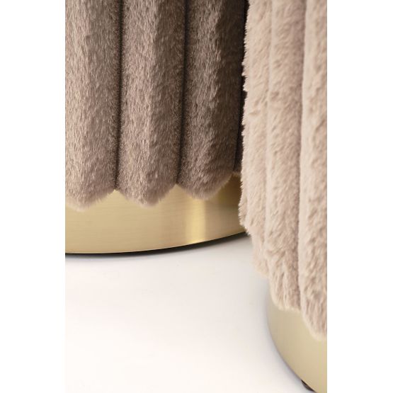 FIDO sada 2 puf, cappuccino / zlatá (1p=1kpl)