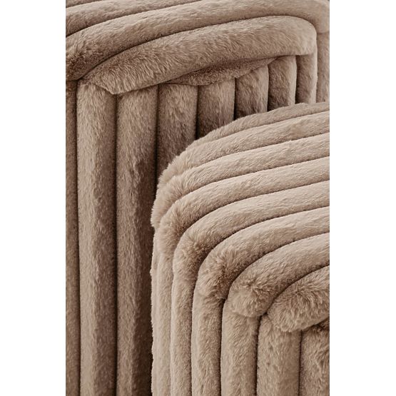 FIDO sada 2 puf, cappuccino / zlatá (1p=1kpl)