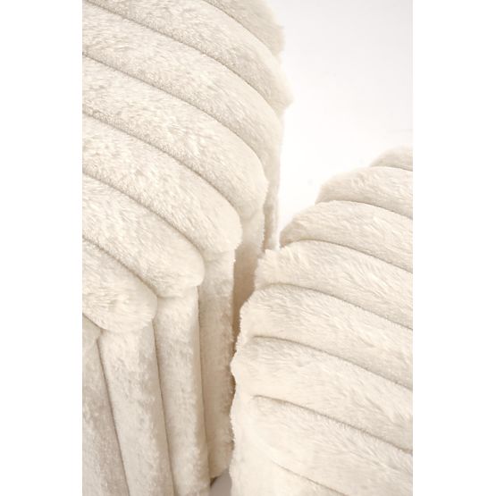 FIDO sada 2 pufů, krémová / zlatá (1p=1sada)