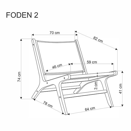 FODEN 2 relaxační křeslo, přírodní (1p=1ks)