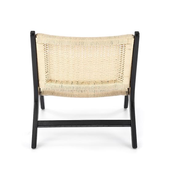 FODEN relaxační křeslo, černé / přírodní 