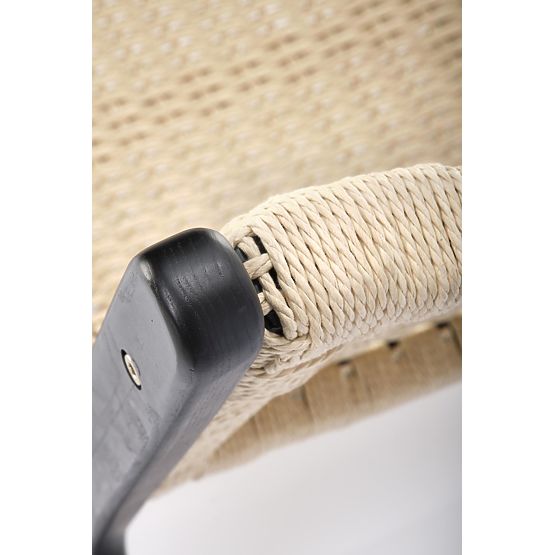 FODEN relaxační křeslo, černé / přírodní (1p=1ks)