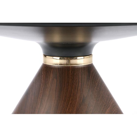 GENESIS konferenční stolek bílý mramor / ořechový / zlatý (2p=1ks)