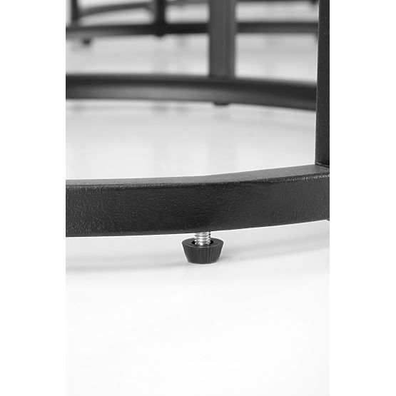 GILDA sada 3 stolků, bílý mramor / černá (1p=1set)