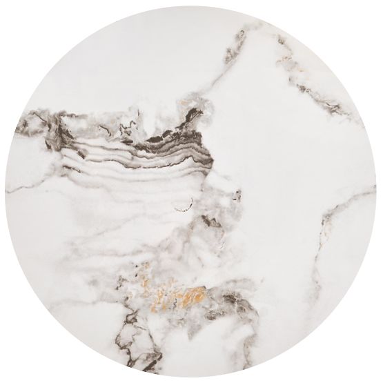 GILDA sada 3 stolků, bílý mramor / černá (1p=1set)