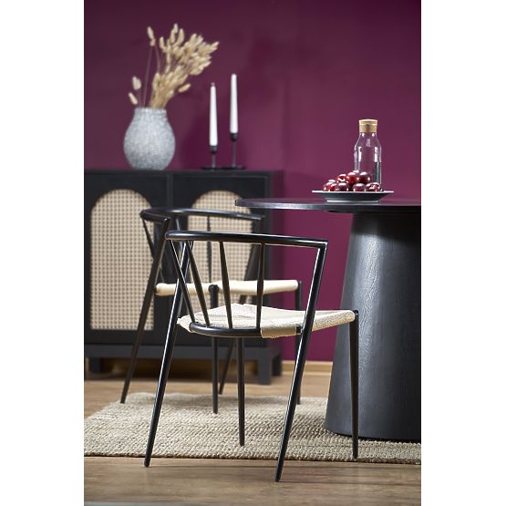 GINTER kulatý stůl, černý 