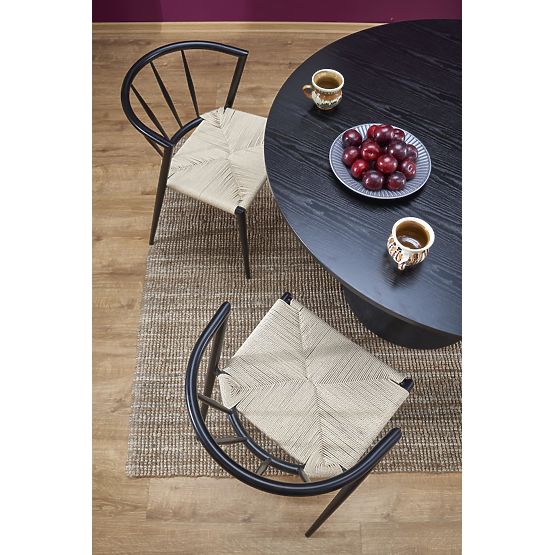 GINTER kulatý stůl, černý 