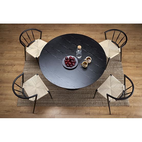 GINTER kulatý stůl, černý 