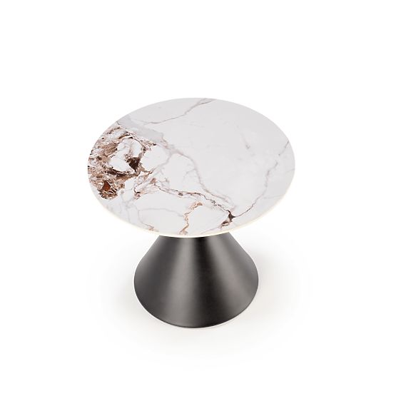 GORETTI_S konferenční stolek bílý mramor / černý (2p=1ks)