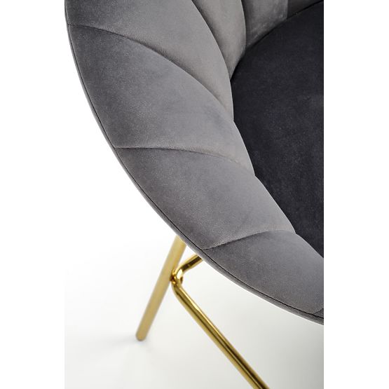 H112 barová židle šedá / zlatá 