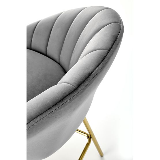 H112 barová židle šedá / zlatá 