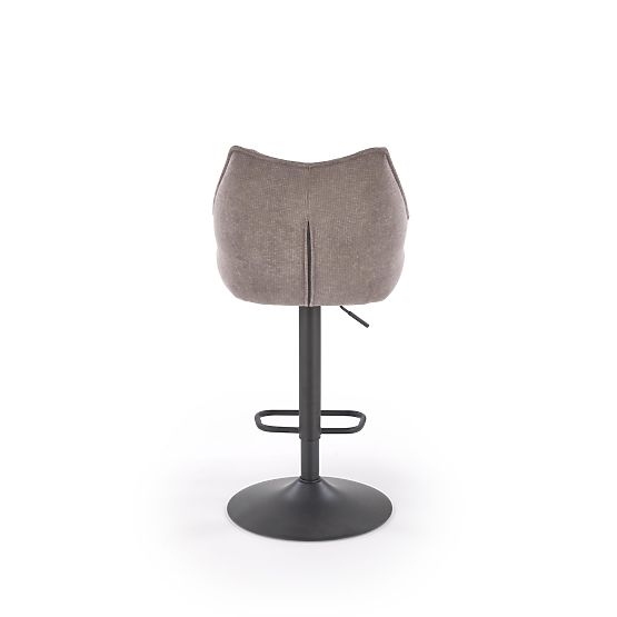 H122 barová židle nohy - černé, sedák - šedý 