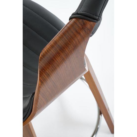 H123 barová židle černá / ořechová (1p=1ks)