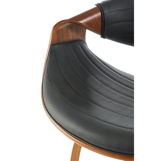 H123 barová židle černá / ořechová (1p=1ks)