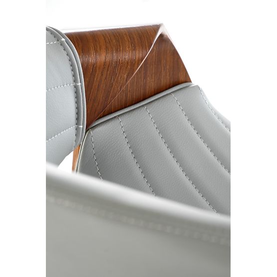 H123 barová židle šedá / ořechová 