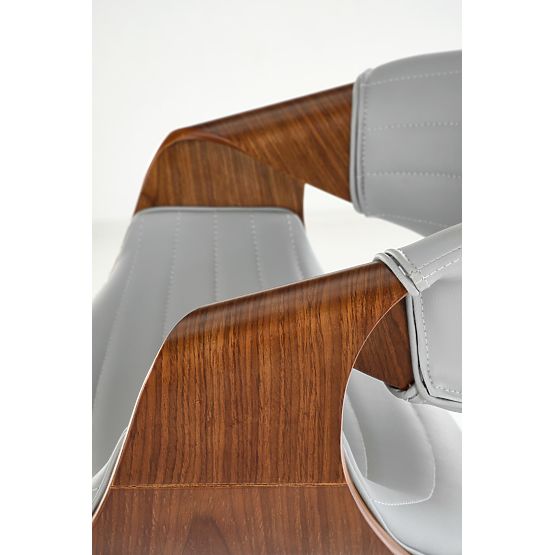 H123 barová židle šedá / ořechová (1p=1ks)