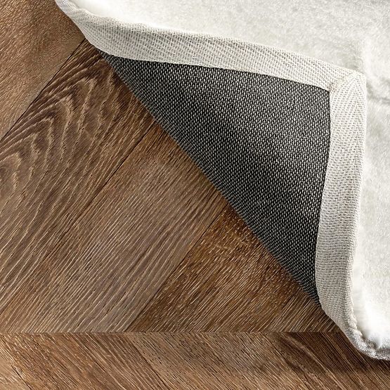 Hedvábný koberec Rabbit - Bílá Ecru