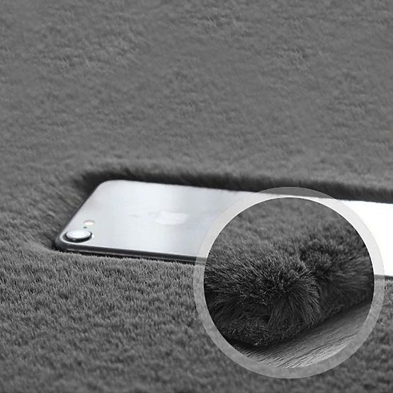 Hedvábný koberec Rabbit - Bílá Ecru