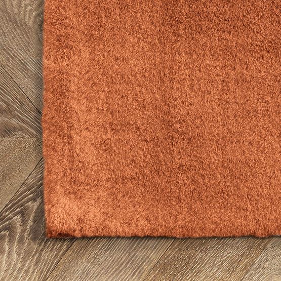 Hedvábný koberec Rabbit - Cihlový