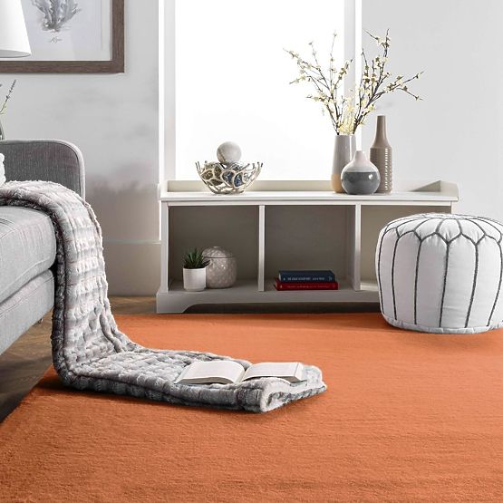 Hedvábný koberec Rabbit - Cihlový