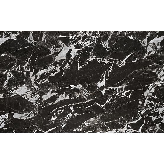 HILARIO rozkládací stůl, deska - černý mramor, nohy - černé (3p=1ks)