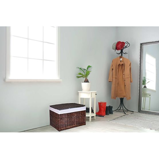 Hnědá proutěná truhla 160 L